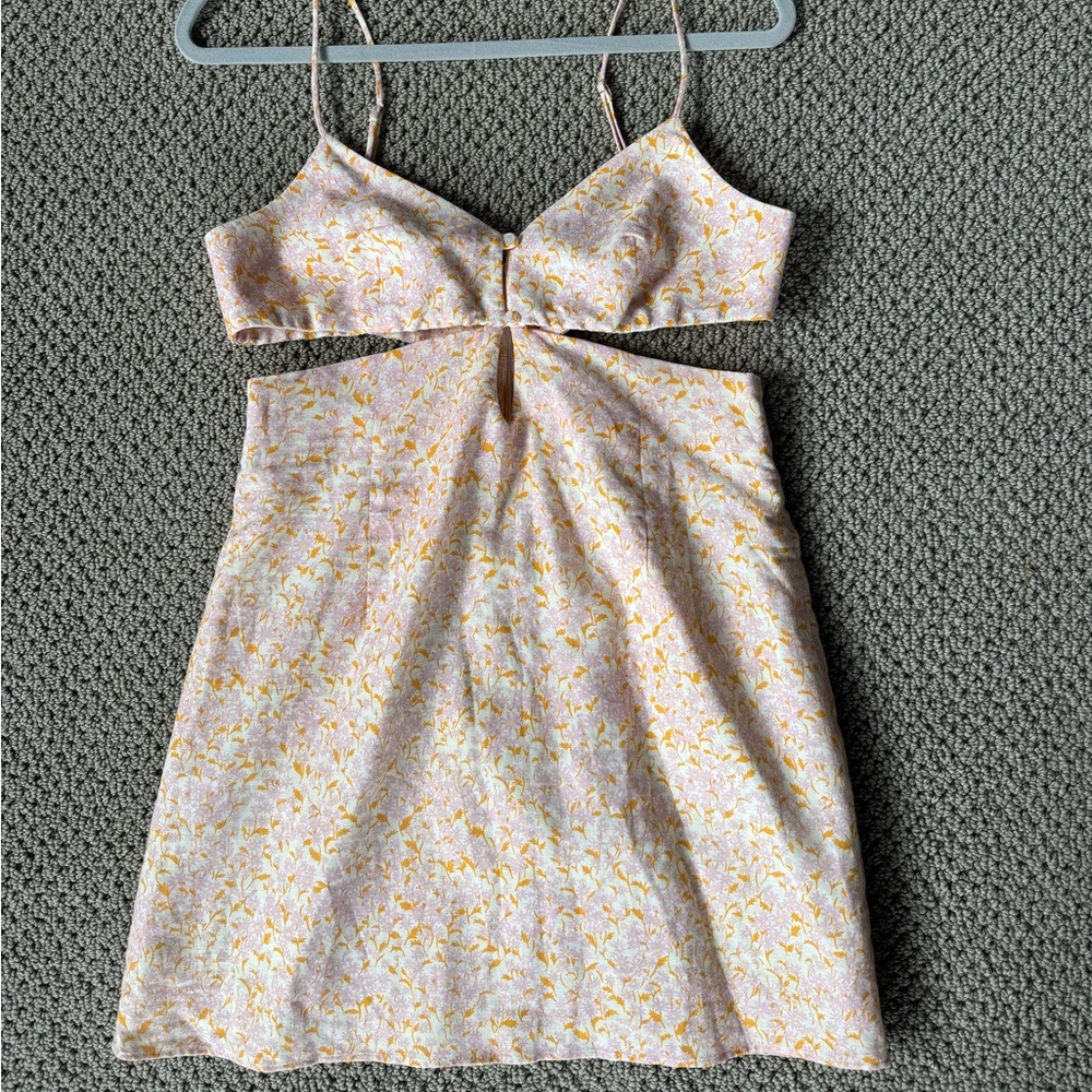 Linen Style Mini Dress